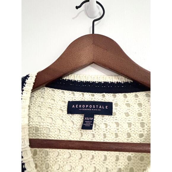 Aeropostale Crochet Cream Pullover Sweater - Picture 6 of 7